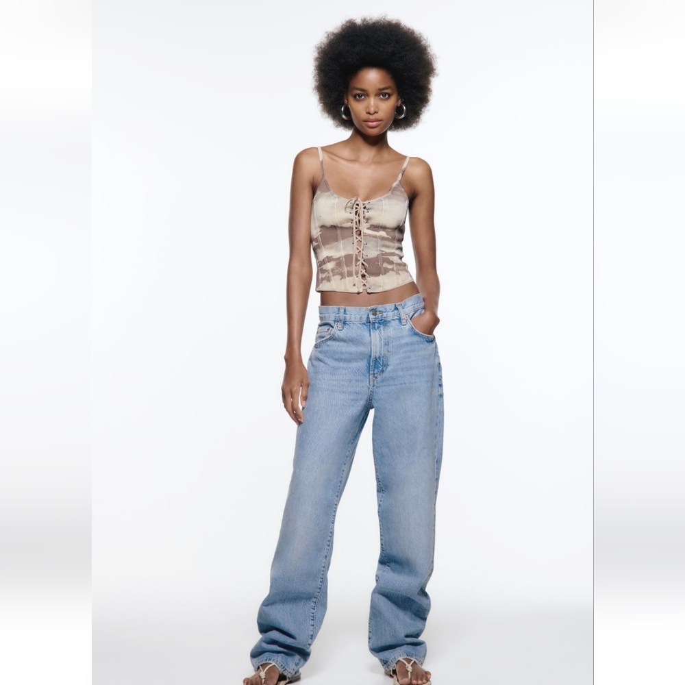 Laced Knit Corset Top Multicoloredref 9598/097